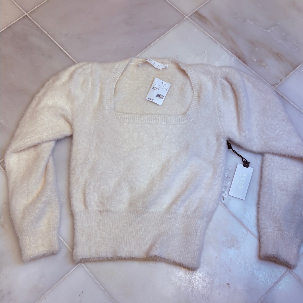 Astr Cream Women's Sweater
